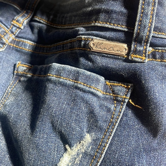 🥰🥰CanKan Dark Wash Mid Rise Distressed Jeans🥰🥰 - Picture 10 of 14